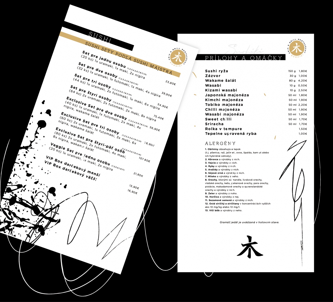 Sushiki menu